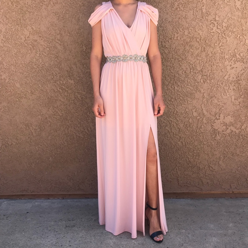 ✨ Asos Blush Pink Stretchy Long Maxi Dress
